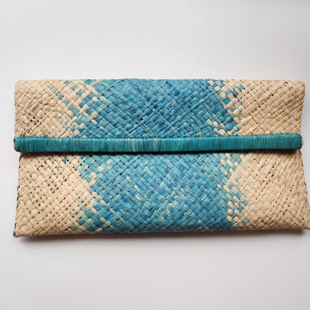 Mar Y Sol Raffia Handmade Clutch Purse